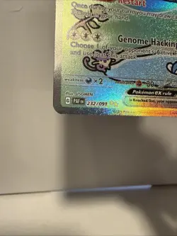 Mew EX 232/091 Bubble Mew Holo Card Sv: Paldean Fates Sir Near Mint NM Condition - Image 5