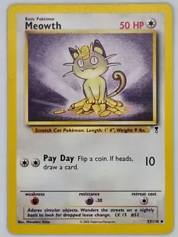 Meowth 53/110 Pokemon - Legendary Collection MP - Image 1