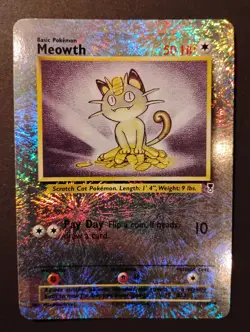Meowth 53/110 Legendary Collection Reverse Holo WOTC Vintage Pokemon Card LP/MP - Image 1