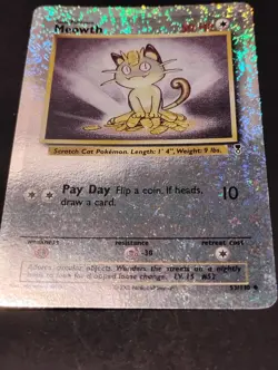 Meowth 53/110 Legendary Collection Reverse Holo WOTC Vintage Pokemon Card LP/MP - Image 3