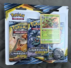 Pokemon Sun & Moon: Unbroken Bonds 3 Booster Pack Blister Sceptile New Sealed 820650825491 - Image 1