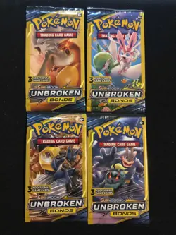 Pokemon Card - Unbroken Bonds - 3 Card Booster Pack - New Factory Sealed X1 - Image 1