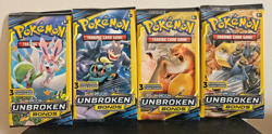 Pokemon TCG Unbroken Bonds Sealed 3-CARD Booster Pack x4 (Unweighed Set) Dollar - Image 1