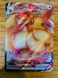 NM! Eevee VMAX SWSH087 Sword & Shield Full Art Black Star Promo Pokemon Card! - Image 1