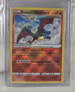 Pokemon TCG Radiant Charizard 020/159 2023 Crown Zenith Radiant Rare Card - NM - Image 1