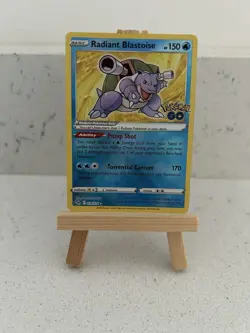Pokemon TCG Radiant Blastoise Holo Card Pokemon Go 018/078 NM/MT Condition - Image 1