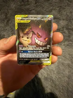 Pokemon Gengar and Mimikyu GX Tag Team Card 240HP *RARE CARD* - Image 1