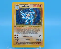 1st Edition MACHAMP 81/102 Holo Rare • Base Set Pokemon TCG - Image 1