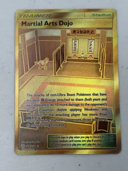 Pokemon TCG Martial Arts Dojo 268/236 Gold Secret Cosmic Eclipse Pokemon Card - Image 1