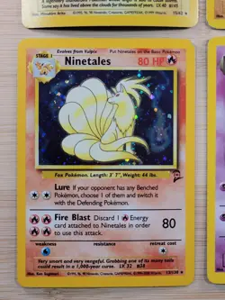 Pokemon Cards Base Set Holo 1st Edition Machamp, Ninetails, Zapdos & Alakazam - Image 4