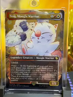 Mog, Moogle Warrior (Borderless) (Chocobo Track Foil) Commander: Final... - Image 2