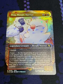 Mog, Moogle Warrior (Borderless) (Chocobo Track Foil) Commander: Final... - Image 3