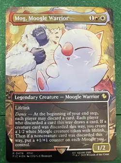 Mog, Moogle Warrior (Borderless) (Chocobo Track Foil) Commander: Final... - Image 1