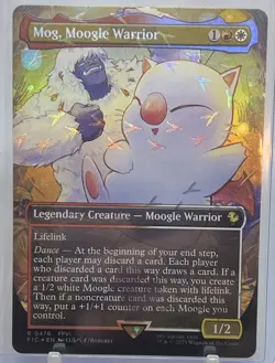 Mog, Moogle Warrior (Borderless) (Chocobo Track Foil) Commander: Final... - Image 1