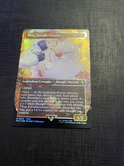 Mog, Moogle Warrior (Borderless) (Chocobo Track Foil) Commander: Final... - Image 1