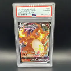 Charizard VMAX 020/189 Swsh03: Darkness Ablaze Holo POKEMON TCG PSA 10 GEM MINT - Image 1