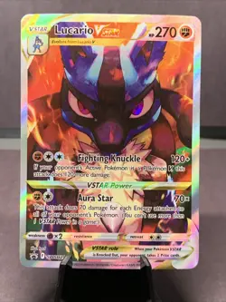 Pokemon TCG Lucario VSTAR SWSH291 SWSH: Sword & Shield Promo Full Art Holo NM - Image 1
