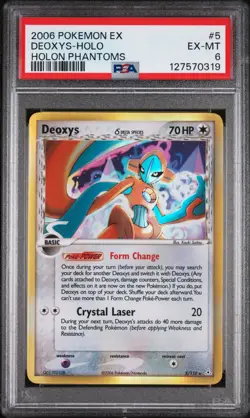 DEOXYS HOLO (DELTA SPECIES) 2006 POKEMON EX HOLON PHANTOMS #5 PSA 6 - Image 1