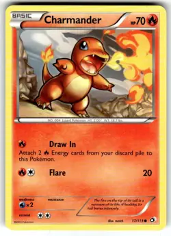 POKEMON CHARMANDER 17/113 COMMON LEGENDARY TREASURES NM CARD - Image 1