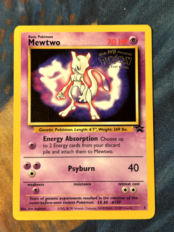Pokemon TCG - Mewtwo WoTC Black Star Promo 3 LP - Image 1