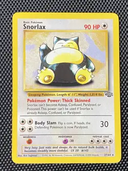 Snorlax 27/64 Jungle Unlimited Non-Holo Rare Pokemon TCG LP+ - Image 1