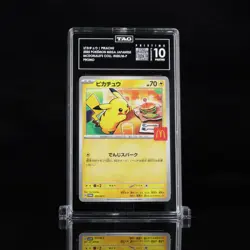 2025 Pokemon Mega Japanese McDonald's Collection Promo Pikachu TAG 10 PRISTINE - Image 1