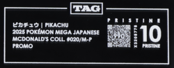 2025 Pokemon Mega Japanese McDonald's Collection Promo Pikachu TAG 10 PRISTINE - Image 3