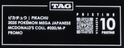 2025 Pokemon Mega Japanese McDonald's Collection Promo Pikachu TAG 10 PRISTINE - Image 3