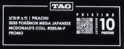 2025 Pokemon Mega Japanese McDonald's Collection Promo Pikachu TAG 10 PRISTINE - Image 3