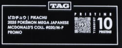 2025 Pokemon Mega Japanese McDonald's Collection Promo Pikachu TAG 10 PRISTINE - Image 3