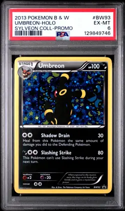 2013 POKEMON B&W PROMO SYLVEON COLL #BW93 UMBREON-HOLO PSA 6 - Image 1