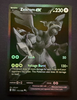 NM-Mint Zekrom ex - 172/086 - Black White Rare Pokemon Black Bolt NM FRESH PULL - Image 1