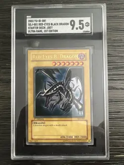 2003 Yu-Gi-Oh SDJ-001 Red Eyes Black Dragon 1st Edition 9.5 SGC (PSA BGS) - Image 1