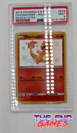 Charmander SV6/SV94 Hidden Fates: Shiny Vault Shiny Holo Rare Pokemon Card PSA 9 - Image 1