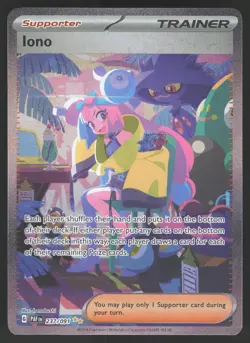 Iono 237/091 Special Illustration Rare Pokemon TCG SV: Paldean Fates NM - Image 1