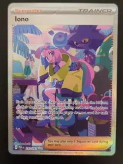 Iono 237/091 Paldean Fates Special Illustration Rare Pokemon TCG Card NM - Image 1
