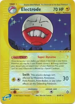 Electrode - 8/147 - Pokemon Aquapolis Reverse Holo Rare Card LP - Image 1