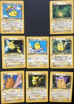 Promo Pikachu World Collection 2000 Pokemon Cards - (8 of 9 Cards) with binder - Image 5