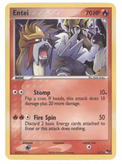 2006 Pokemon POP Series 2 Entei Cosmos Holo #1/17 - Image 1