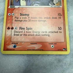 Pokemon TCG Entei 1/17 Pop Series 2 (MP) Holo Rare - Image 4