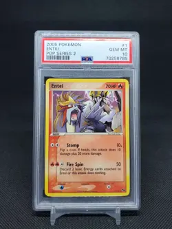 2005 Entei 1/17 Pop Series 2 PSA 10 GEM MT Pokemon TCG - Image 1