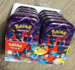 Lot of 10 Sealed Mini Tins Pokemon TCG Mega Evolution Mega Heros W/ Display Box - Image 1