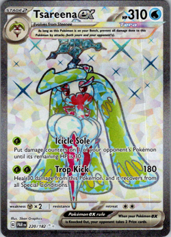 Tsareena ex 220/182 2023 Paradox Rift Pokemon Card TCG Ultra Rare Full Art - Nm - Image 1