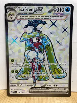 Pokemon Paradox Rift Tsareena Ex Full Art Foil Card Ultra Rare 220/182 - Image 1