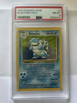 1999 POKEMON GAME BLASTOISE-HOLO, Professionally Graded, PSA 8, NM-MINT - Image 2