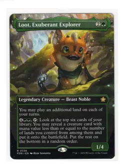 Loot, Exuberant Explorer | Borderless | NM | MTG | 0336 | Rare | FDN - Image 1