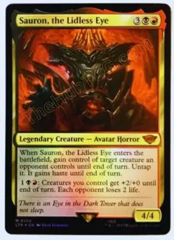 MTG - FOIL Sauron, the Lidless Eye - Lord of the Rings - Image 1