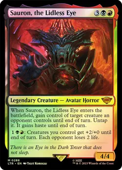 MTG FOIL Sauron, the Lidless Eye - The Lord of the Rings #288 - Image 1