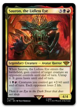 Sauron, the Lidless Eye #288 (Foil) (NM) Lord of the Rings LTR Magic MTG - Image 1