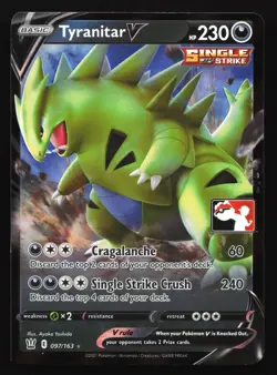 Tyranitar V 097/163 Prize Pack Series 1 Ultra Rare Pokemon Card - Image 1